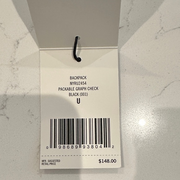 🆕Jack Spade Packable Graph Check Black Backpack - Picture 8 of 8